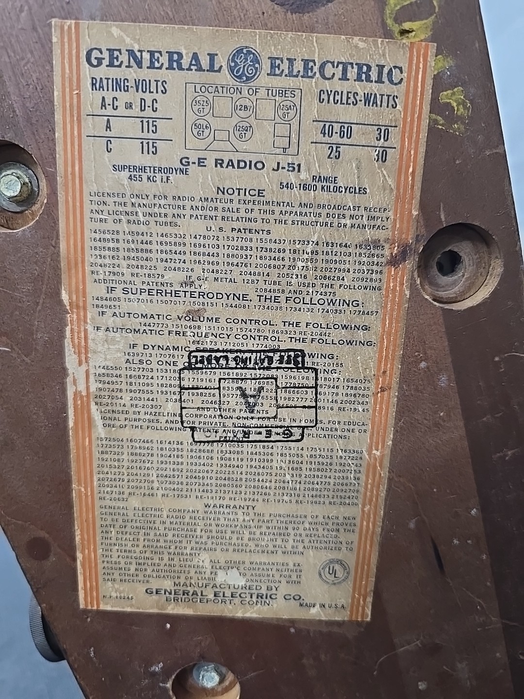 General Electric J-51 Radio – Working