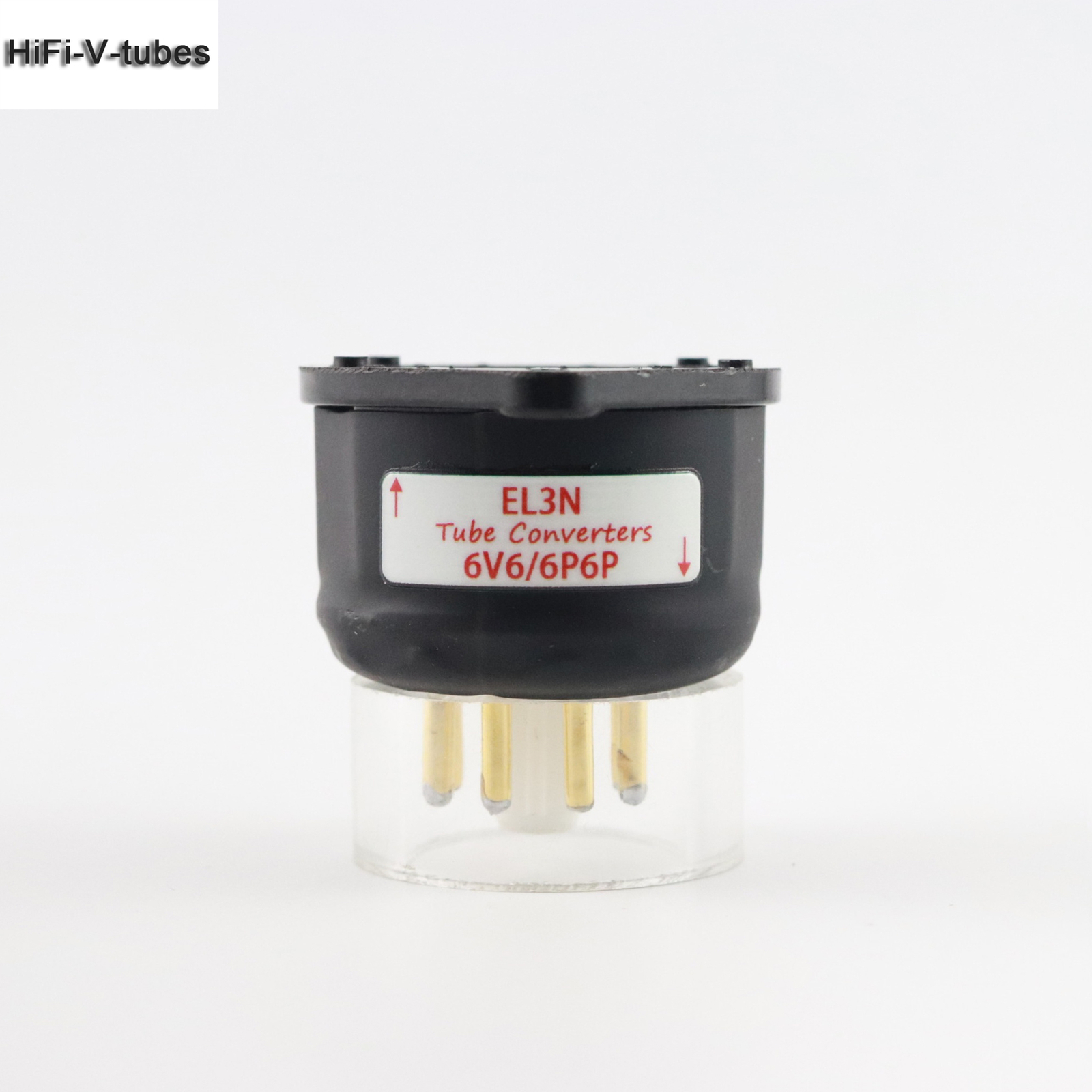 One Gold plated EL3N TO 6V6 6P6P [Bottom] Vacuum tube convert socket DIY