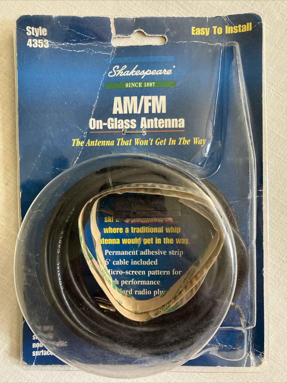 Shakespear 4352 AM/FM Antenna, Window, Glass, Sticky