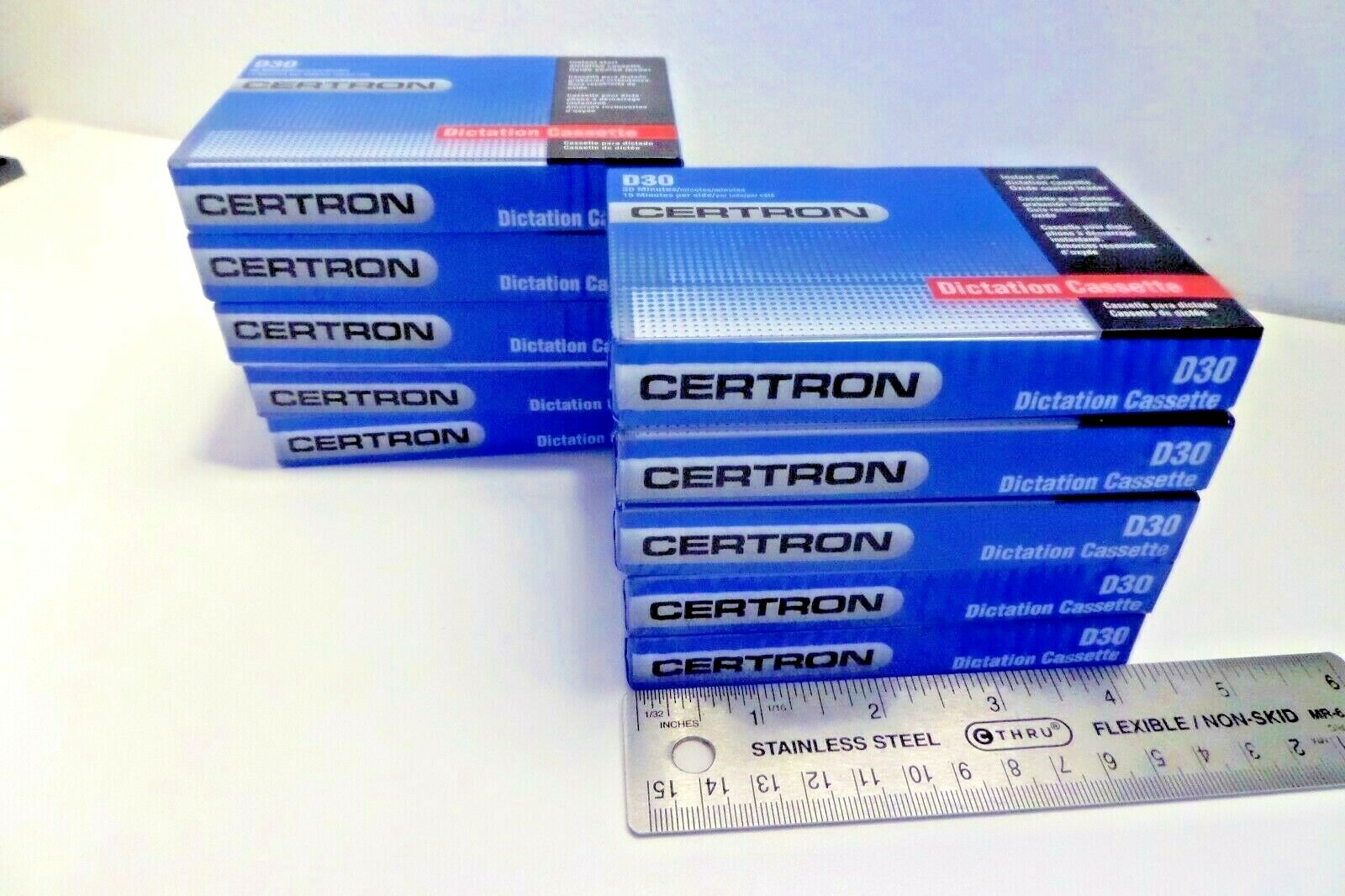 Blank Audio Recording Cassette Tapes D 30 Minutes Certron, Lot Of 10