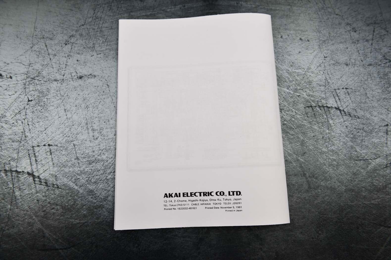 New AKAI GX-77 Reel to Reel Tape Recorder SERVICE MANUAL