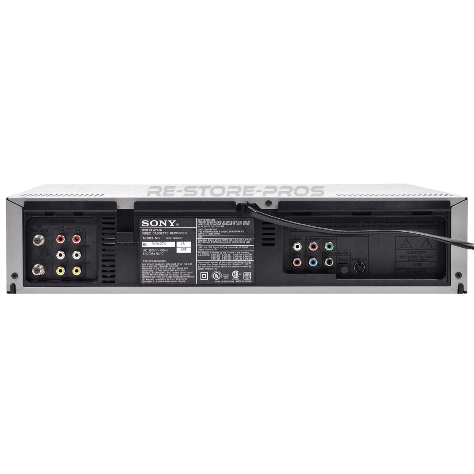 Sony SLV-D300P DVD VCR Combo Player VHS Hi-Fi Stereo w/ Analog TV Tuner