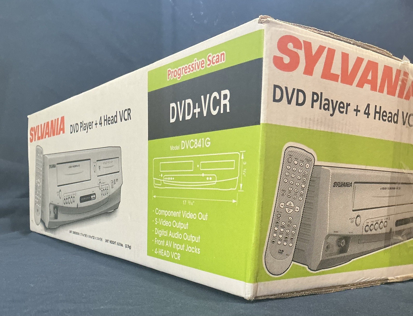 SYLVANIA, DVD + VCR Combo Player 4-Head / Model DVC841G / Sealed