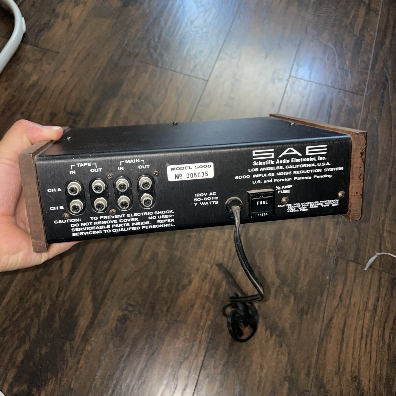 SAE Impulse Noise Reduction System model 5000 “Pop & Click” reduction for Vinyl