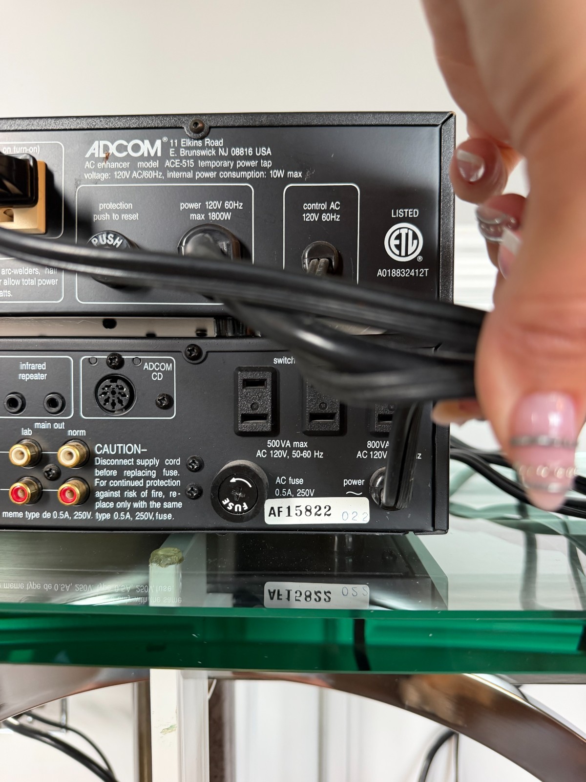 ADCOM GTP-500 II Stereo Preamplifier/Tuner + ACE-515 AC Enhancer Tested Works