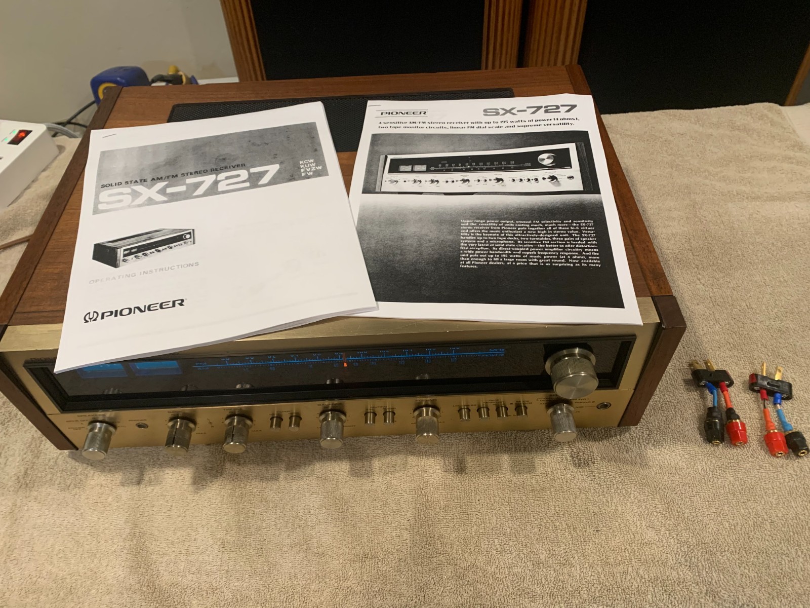Gorgeous Very Rare Champagne Face Pioneer SX-727 Stereo Receiver 100% Working