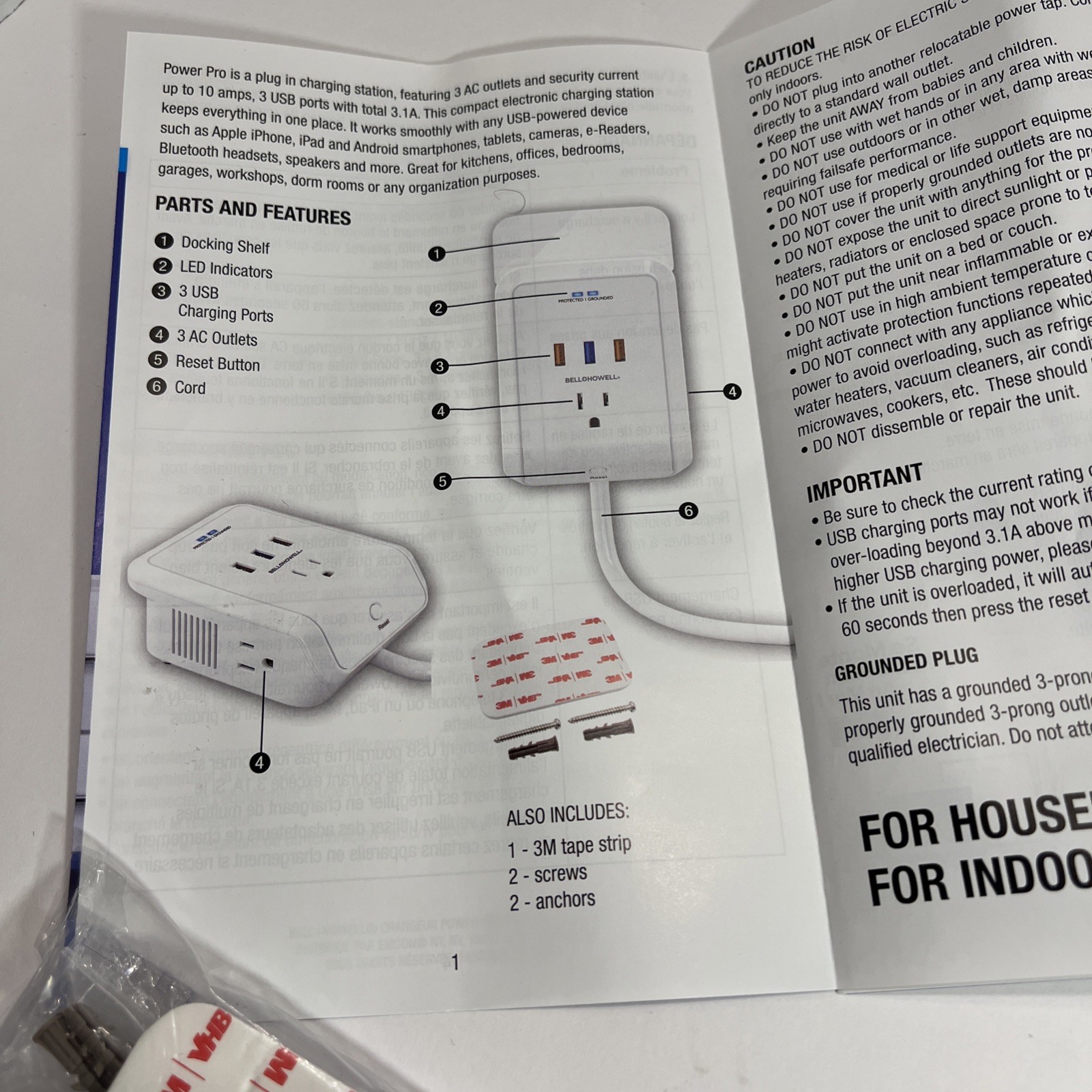 Bell Howell Power Pro As Seen On Tv Change 6 Devices At Once New Open Box