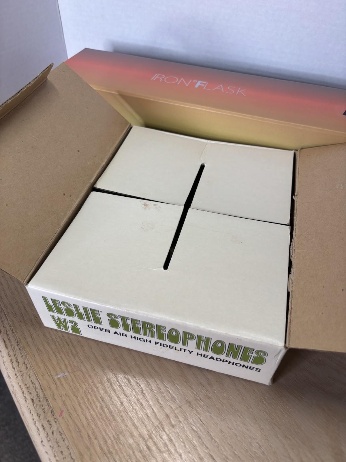 Leslie Stereophones W2 Open Air High Fidelity Headphones Open Box VTG Japan USED