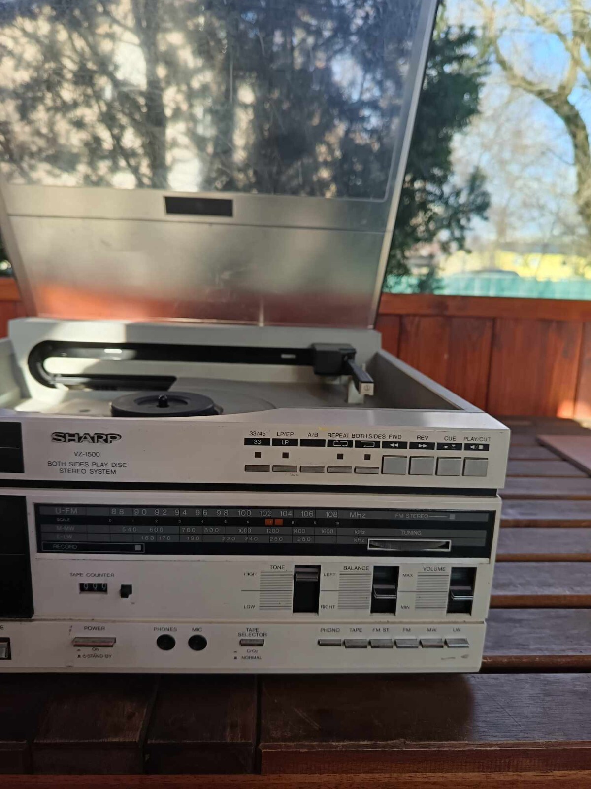 Sharp VZ 1500 both sides play disc stereo system vintage Japanese HI FI