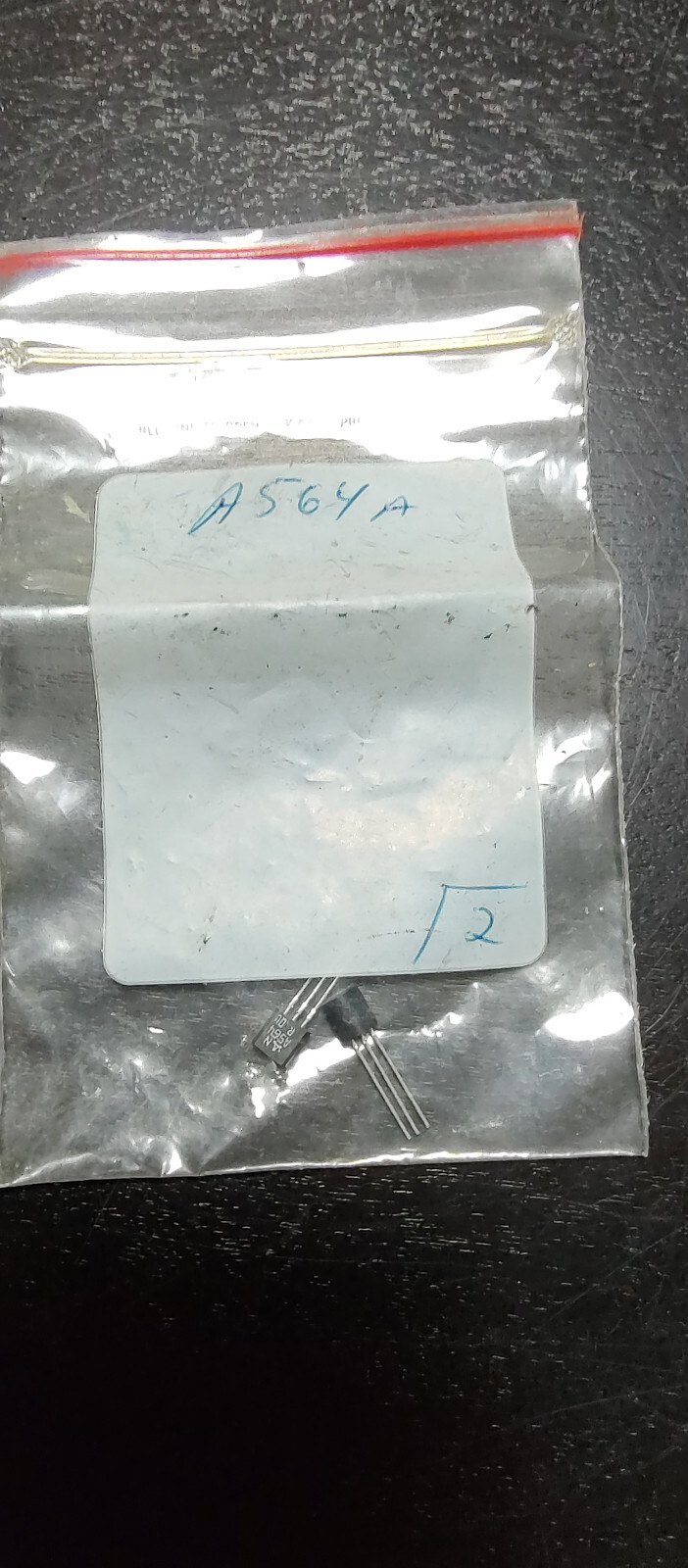 A564 2SA564 Transistor, two (2) pieces, New Old Stock NOS, orig. bag, USA seller