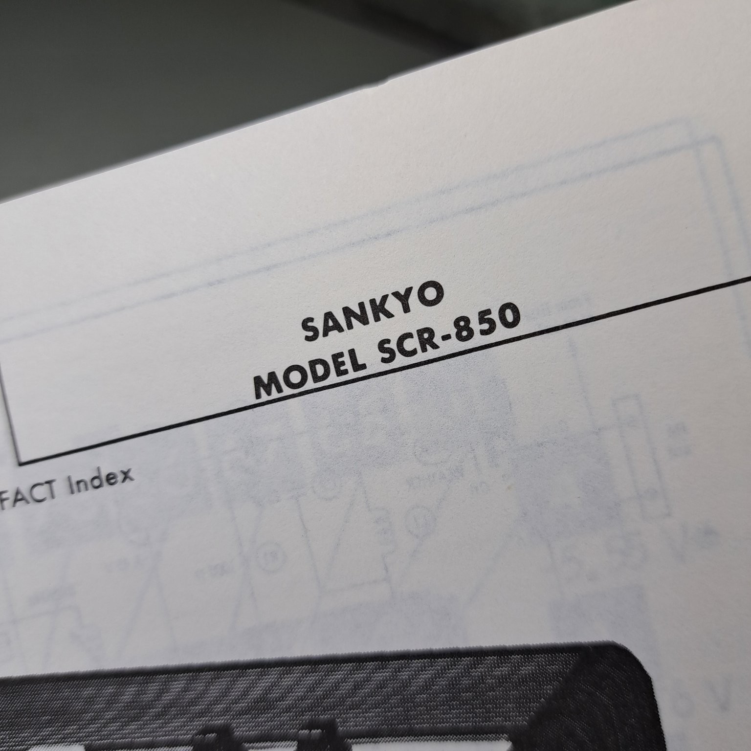 SANKYO SCR-850 Manual 1977 Photofact Clock Radio