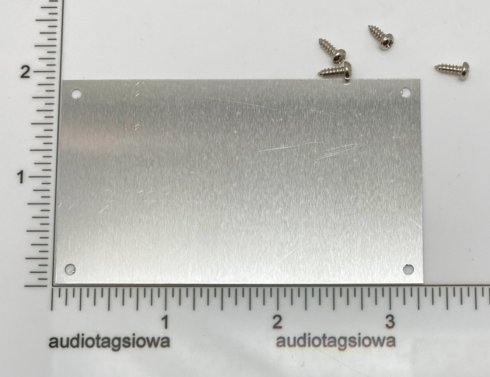 Harmony Amplifier Badge White Aluminum Custom Reproduction with Screws