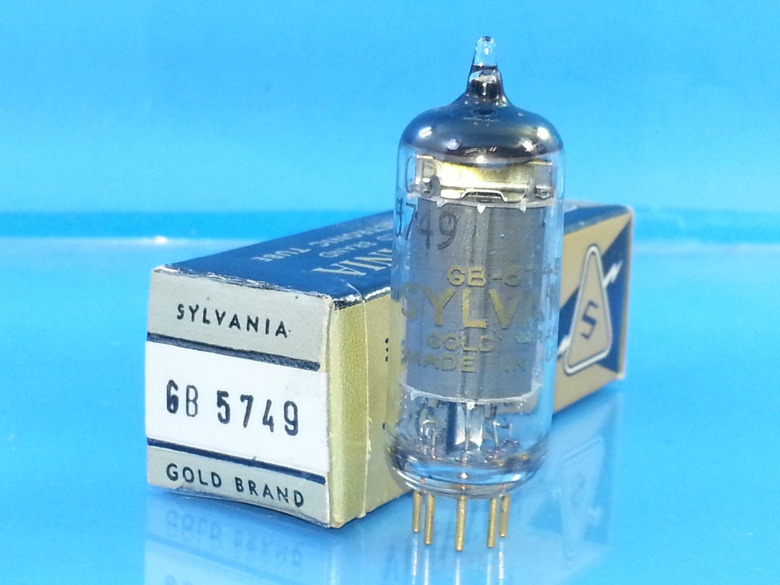 SYLVANIA GB 5749 6BA6 W EF93 CV454 TUBE GOLD BRAND SINGLE