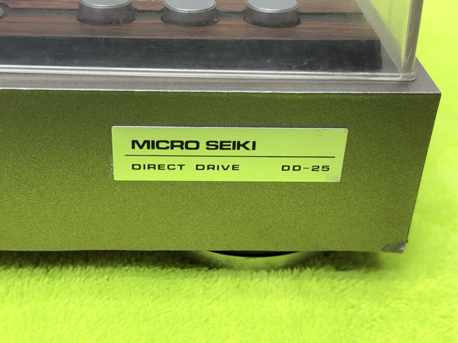 RARE Micro Seiki Direct Drive DD-25 W/ AT Cartridge Dustcover WORKS SOUNDS GREAT