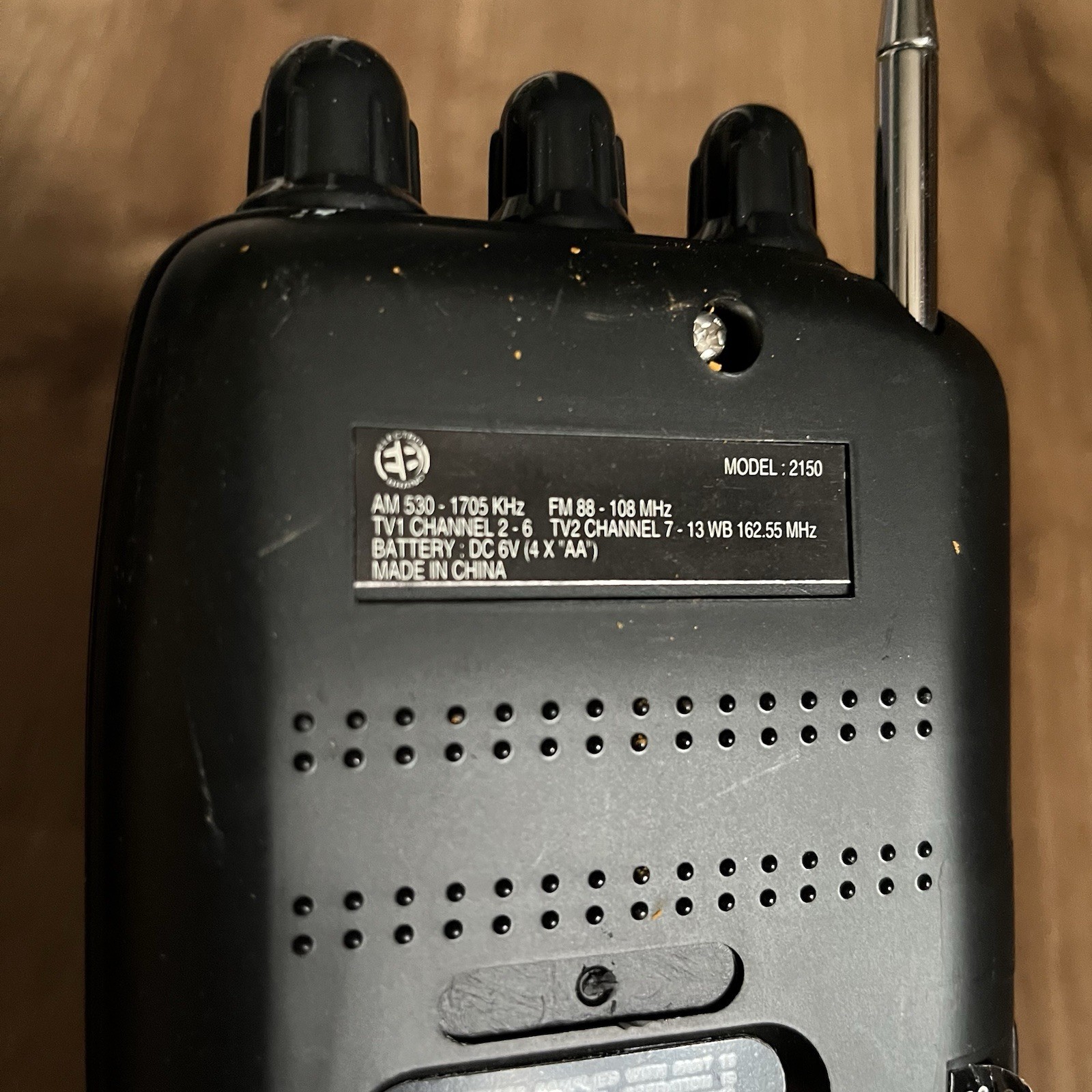 Electro Brand Multi Band Radio Model 2150 AM/FM/TV1/TV2/Weather Band Working