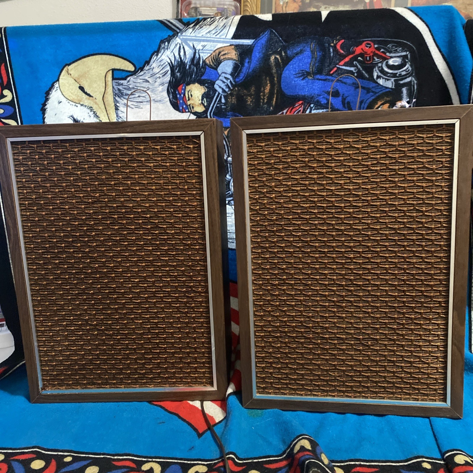 Vintage 70s-80s Pair SOUNDESIGN 608 Full Range Speakers 12 Watt 8” Duo cone