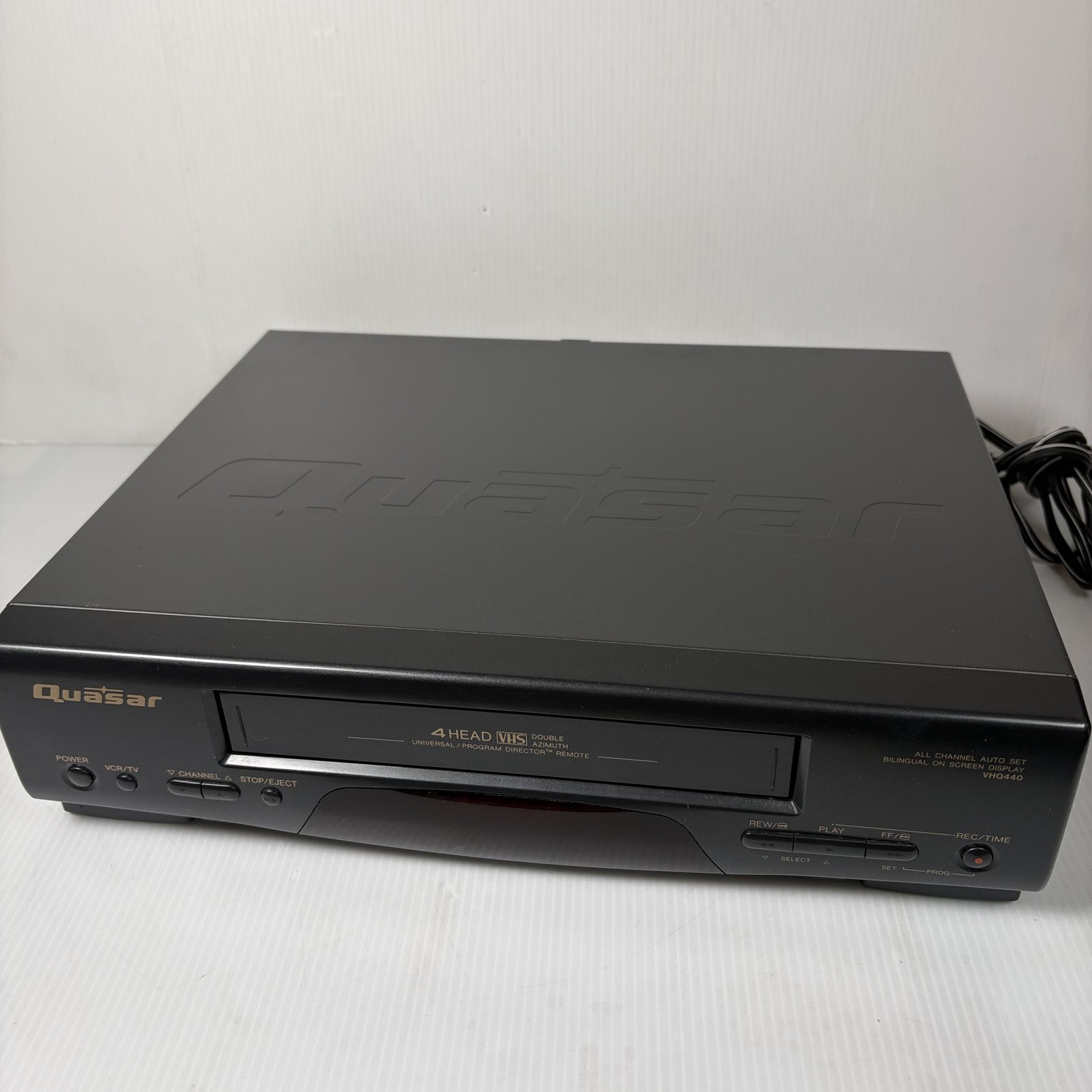 Quasar VHQ440 4 Head VCR W/ Remote Made in Japan Tested & Working