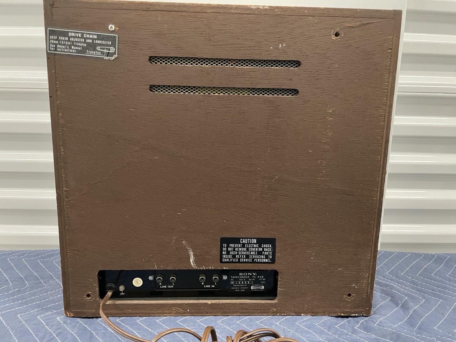 Sony TC-458 3-Head Reel-to-Reel Open Reel Deck – Powers On and Moves AS-IS