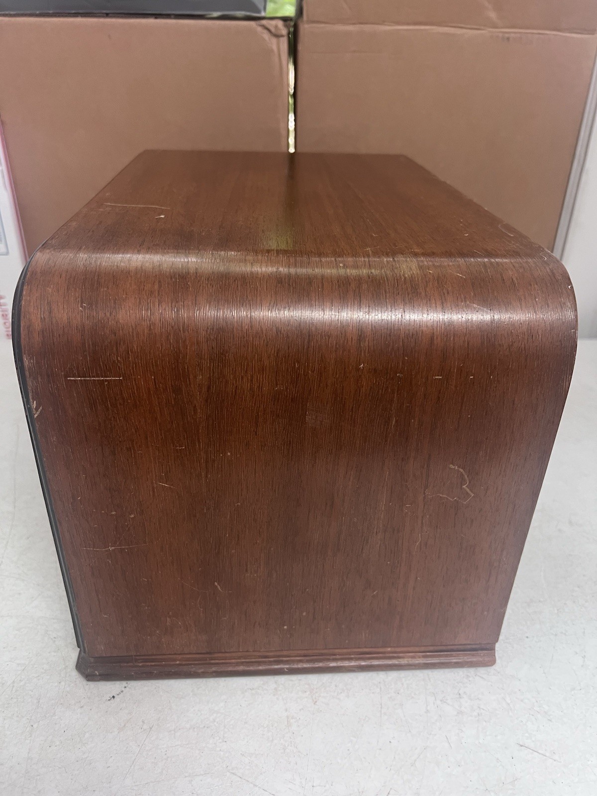 Vintage Silvertone Model 2451 Art Deco Wood Tube Radio Sears Untested AS-IS