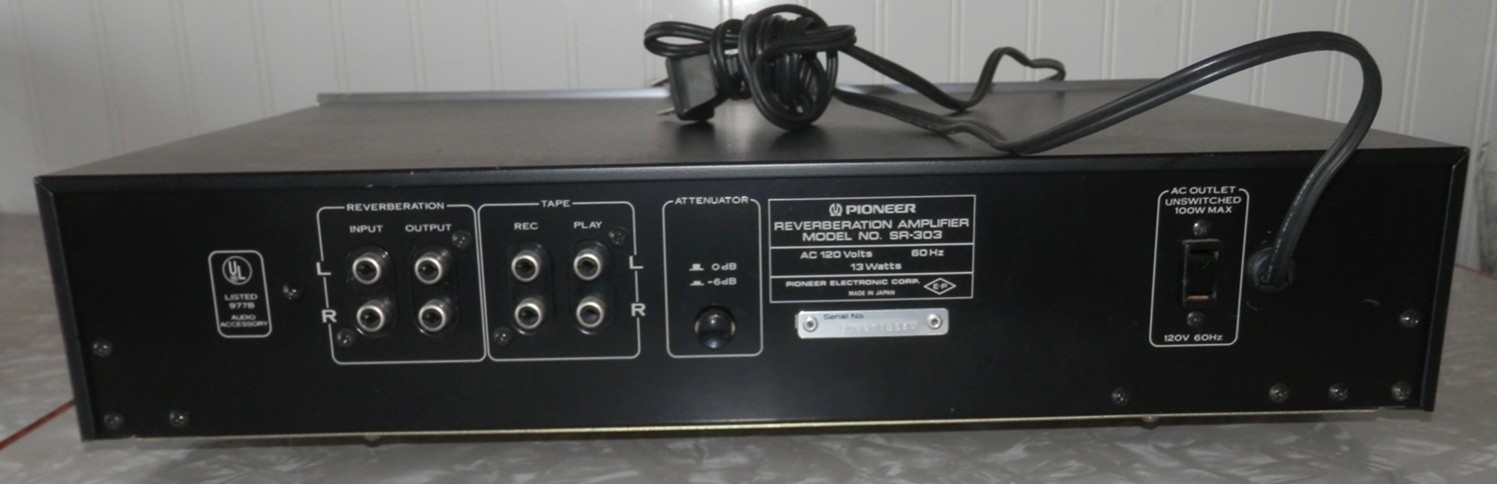 Pioneer SR-303 Reverberation Amplifier Reverb Effect Unit~Working Fine.