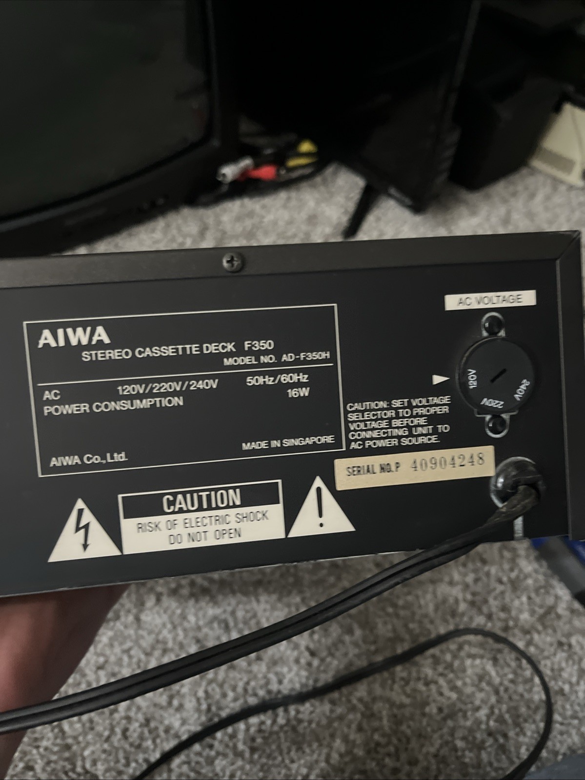 Serviced/Working/ AIWA F350 Cassette Deck. READ TESTED WORKS RETURNS ACCEPTED
