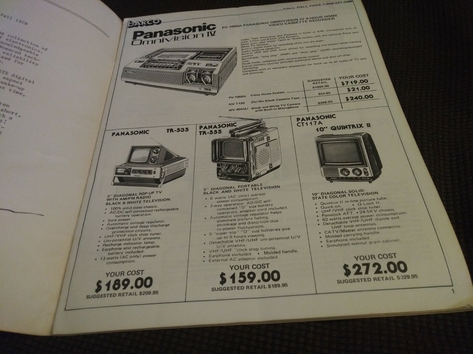 Vintage 1978 Barco Sales Electronics Catalogs Televisions Calculators Recorders