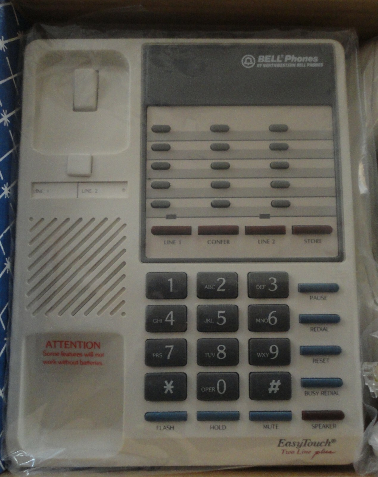 Mint Box New Northwestern Bell Phones Easy Touch 2601S White 2 Line Telephone