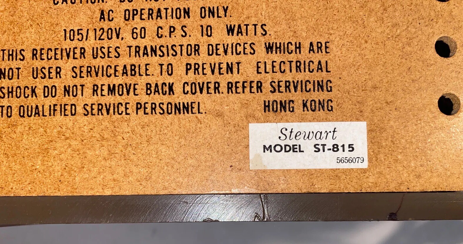 Vintage Stewart ST-815 AM Band Solid State Radio AM/ Clock Radio Tested Working