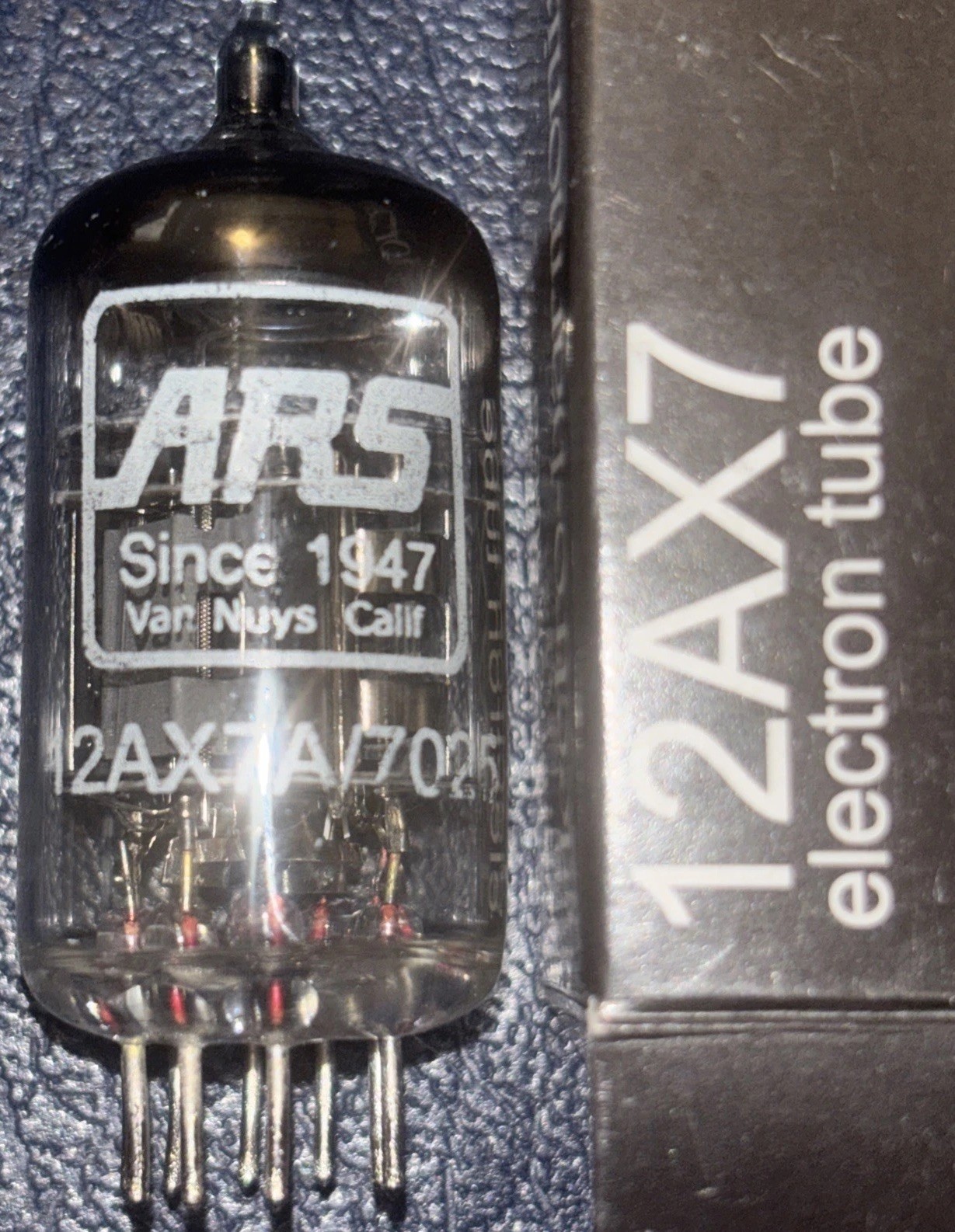 12AX7/7025 ARS Preamp Guitar Amplifier Tube Van Nuys 3 Mica Tested @92/117% NOS