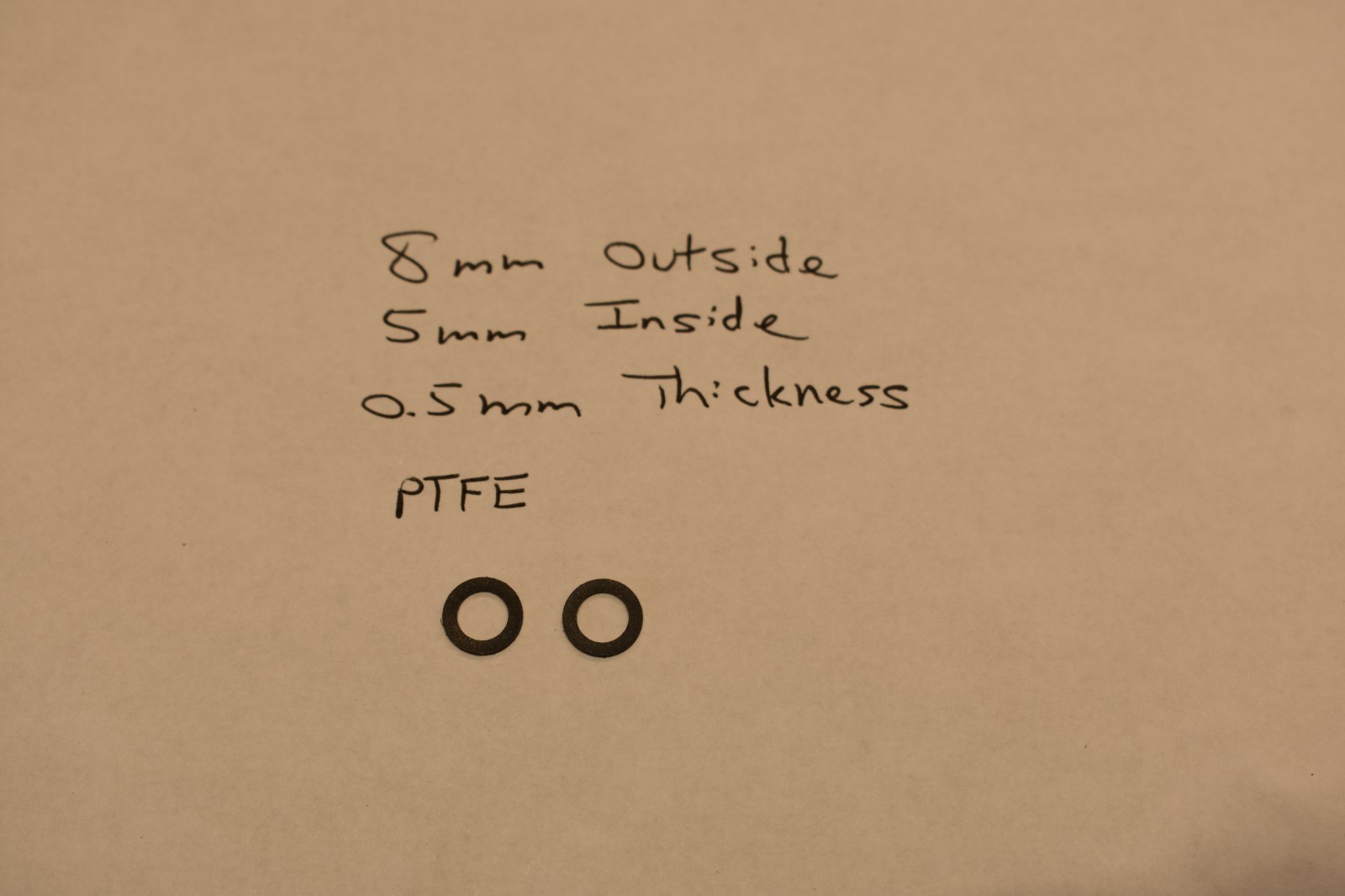 Teac Tascam Pinch Roller Nylon PTFE Micro Washer 8mm x 5mm x 0.5mm Black NEW