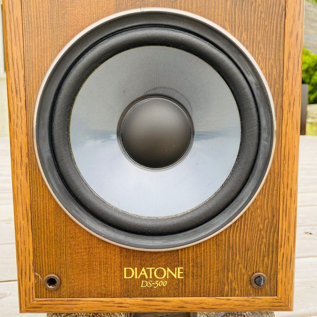 Diatone DS-500 2-Way Bookshelf Speakers Pair Wood Finished Tested Audio Stereo