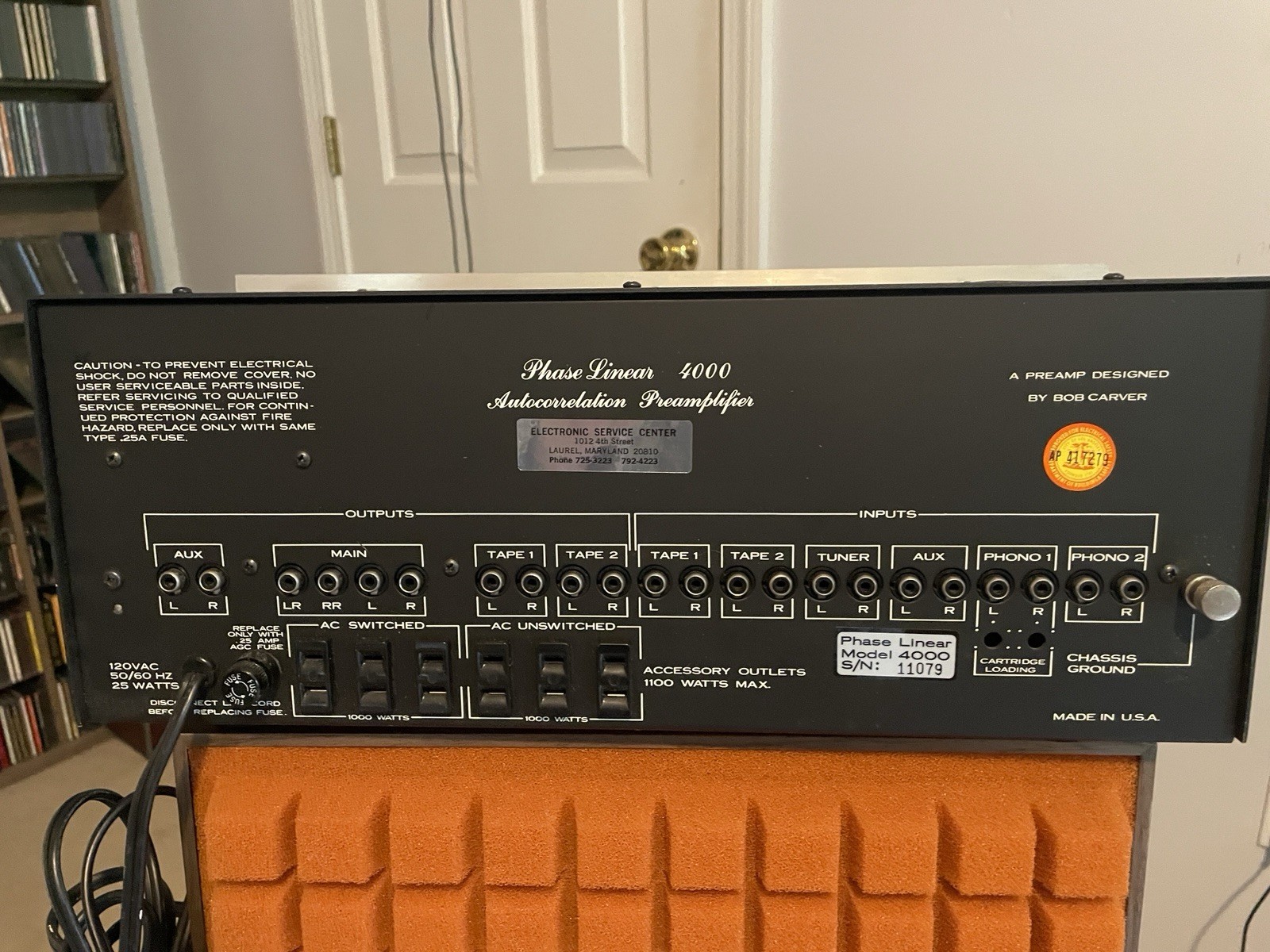 Phase Linear 4000 Autocorrelation Preamplifier Hi-Fi Control Console Model 4000