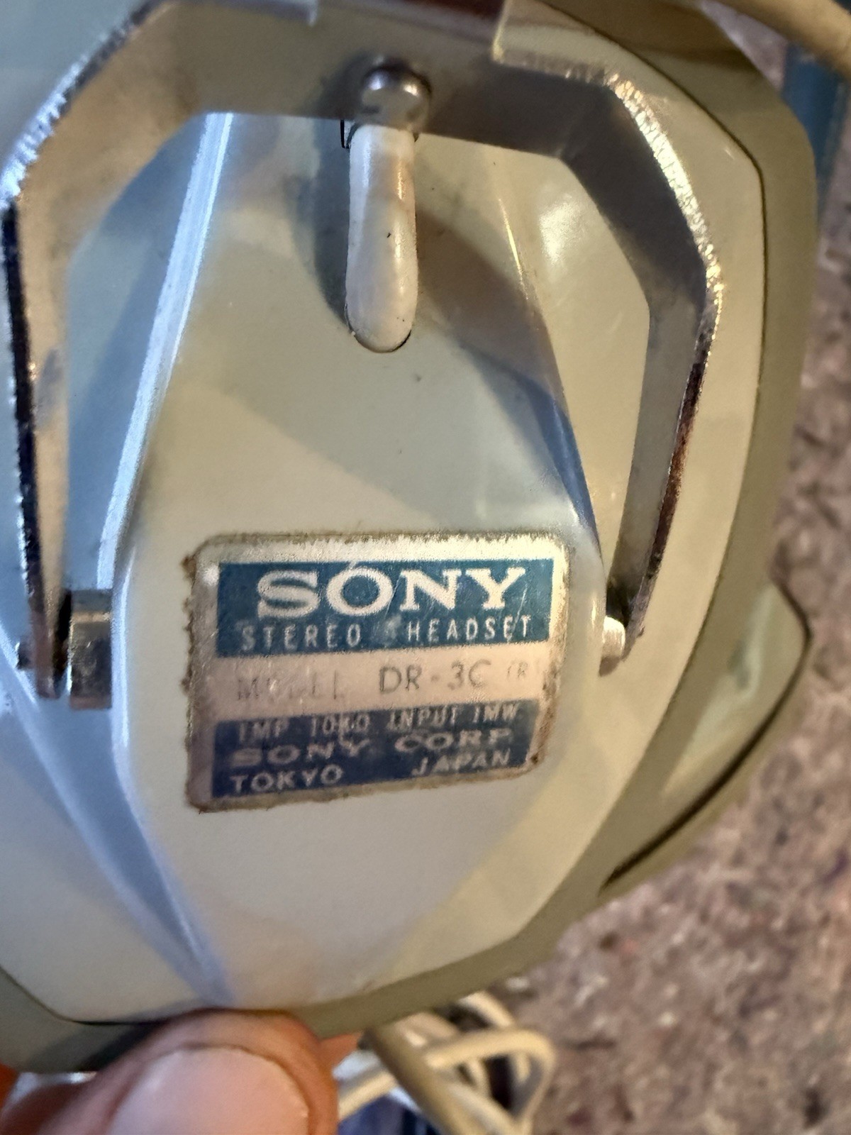 vintage 1960s SONY JAPAN Stereo Headset Headphones Model DR-3C
