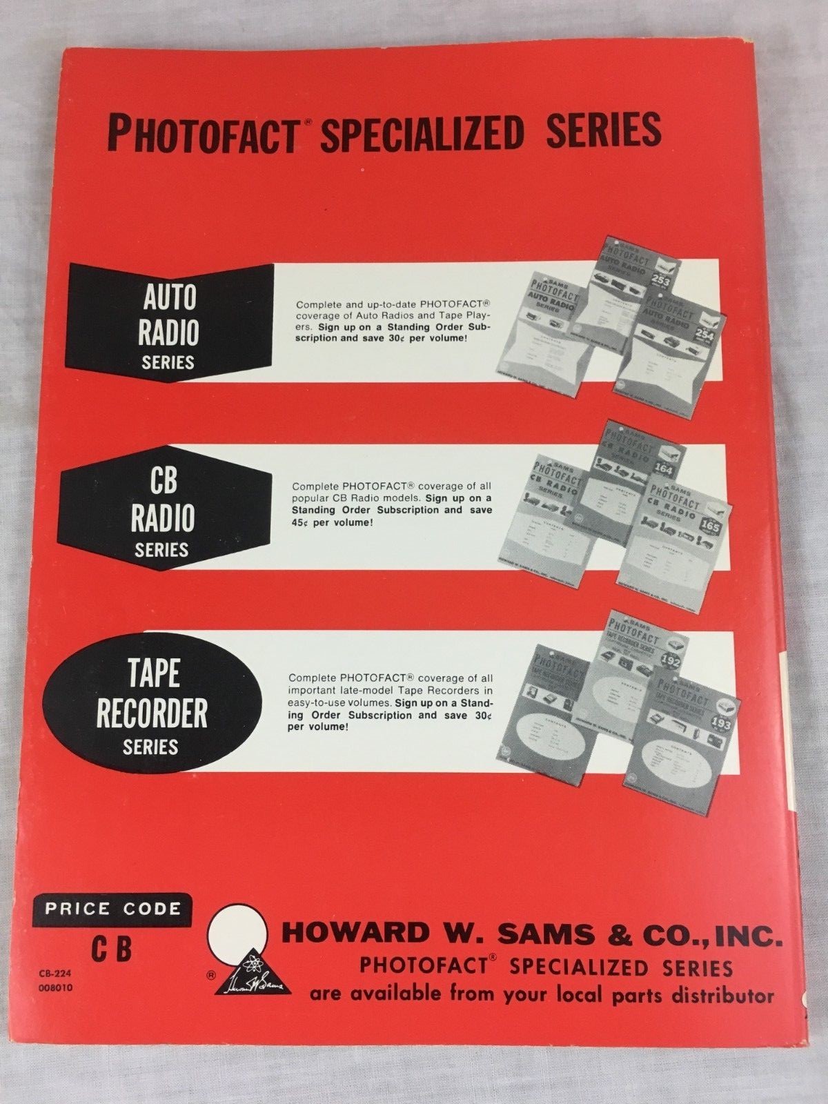 Sams Photofact CB Radio Series Volume CB-224 October 1978 Service Manual