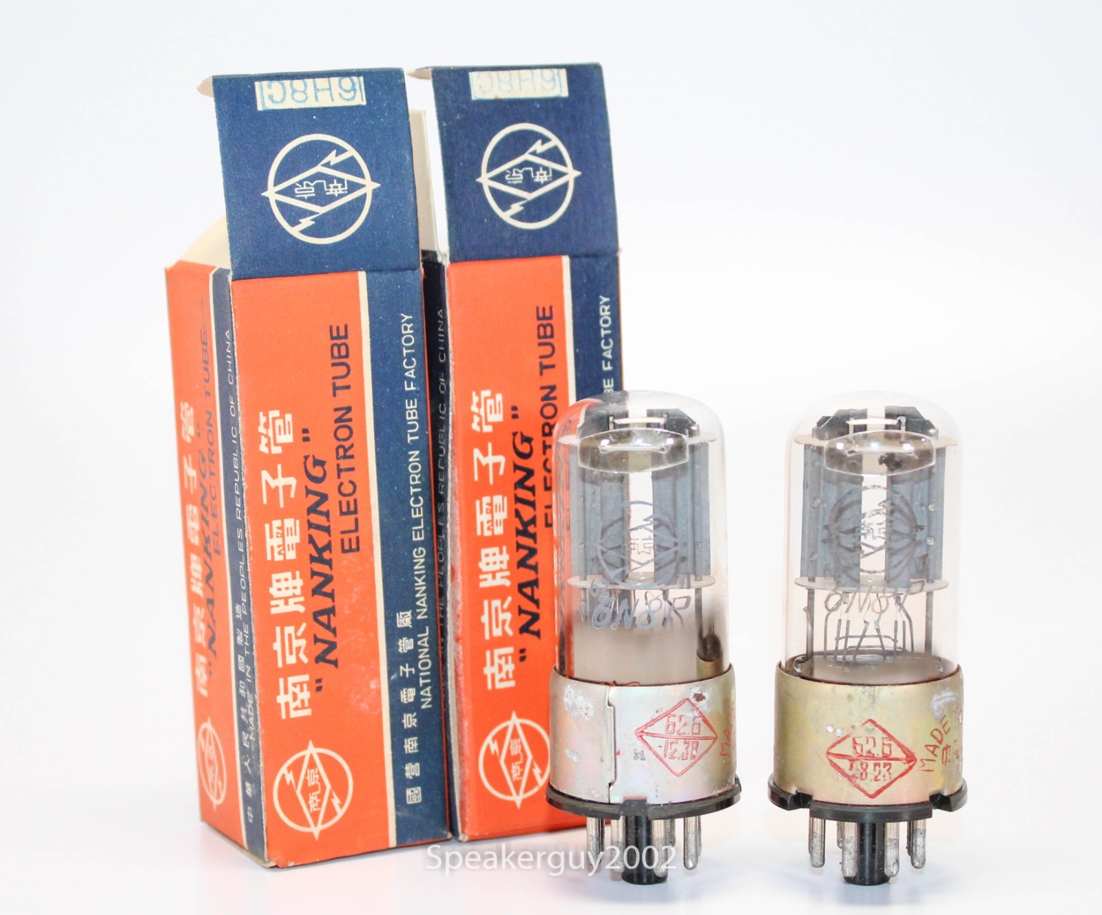 2X Nanking Metal Base 6H8C 6N8P 6SN7 Vacuum Tubes / KT4