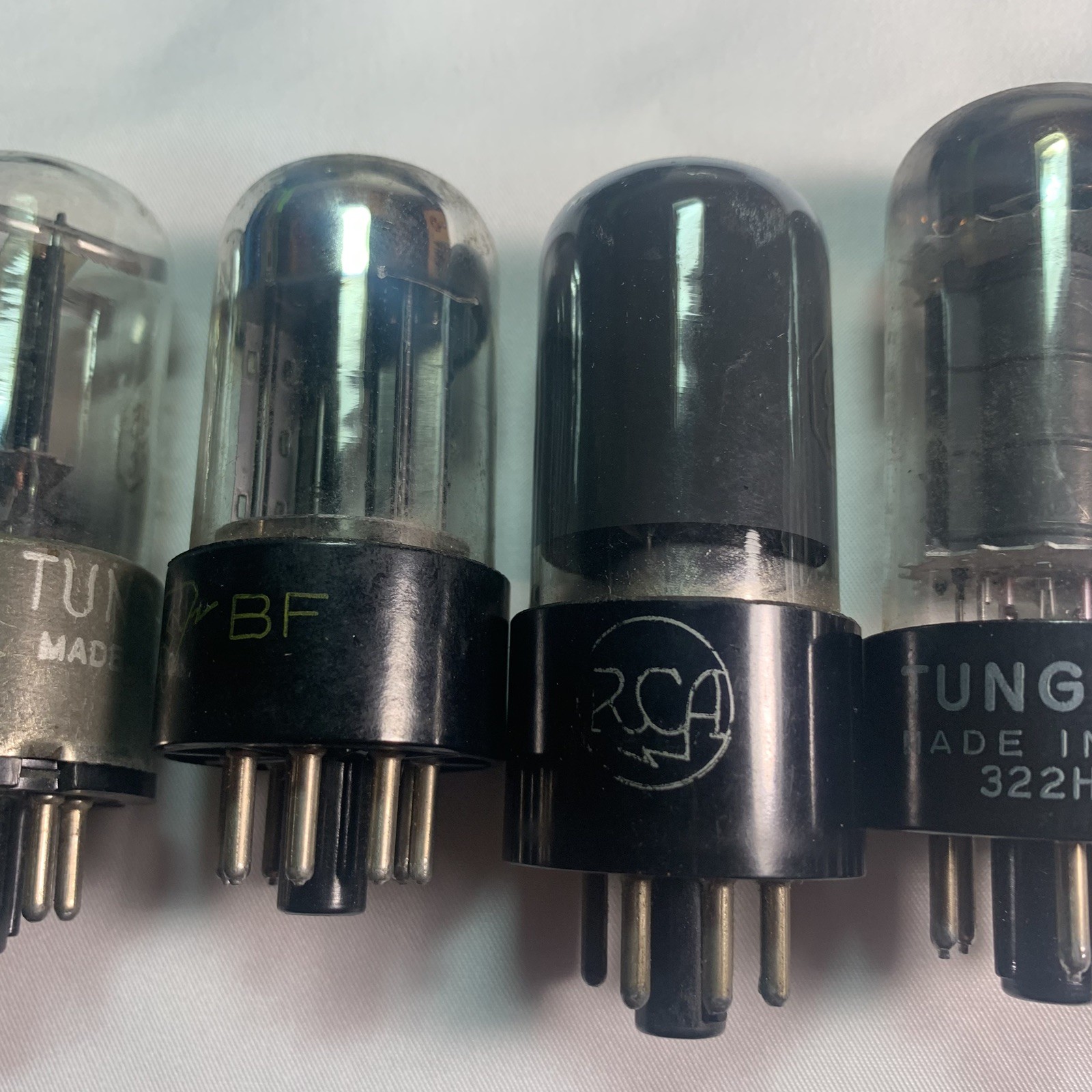 Vintage Radio Audio Amplifier Vacuum Tubes Lot x9 RCA Sylvania Tung Sol Cossor