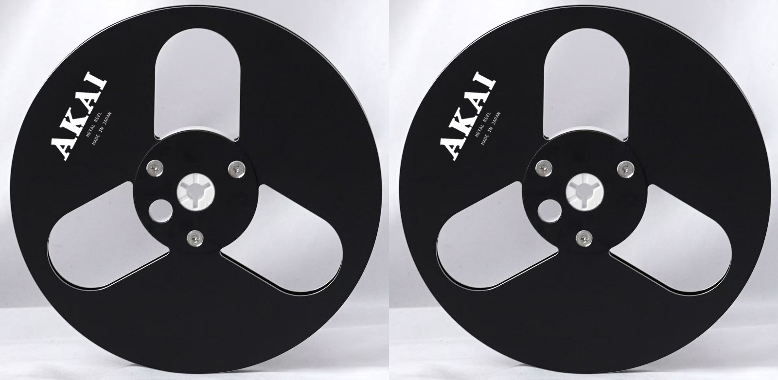 One Pair Blue Black TAPE REEL Akai 7” inch Light Metal Aluminum Take Up Reel