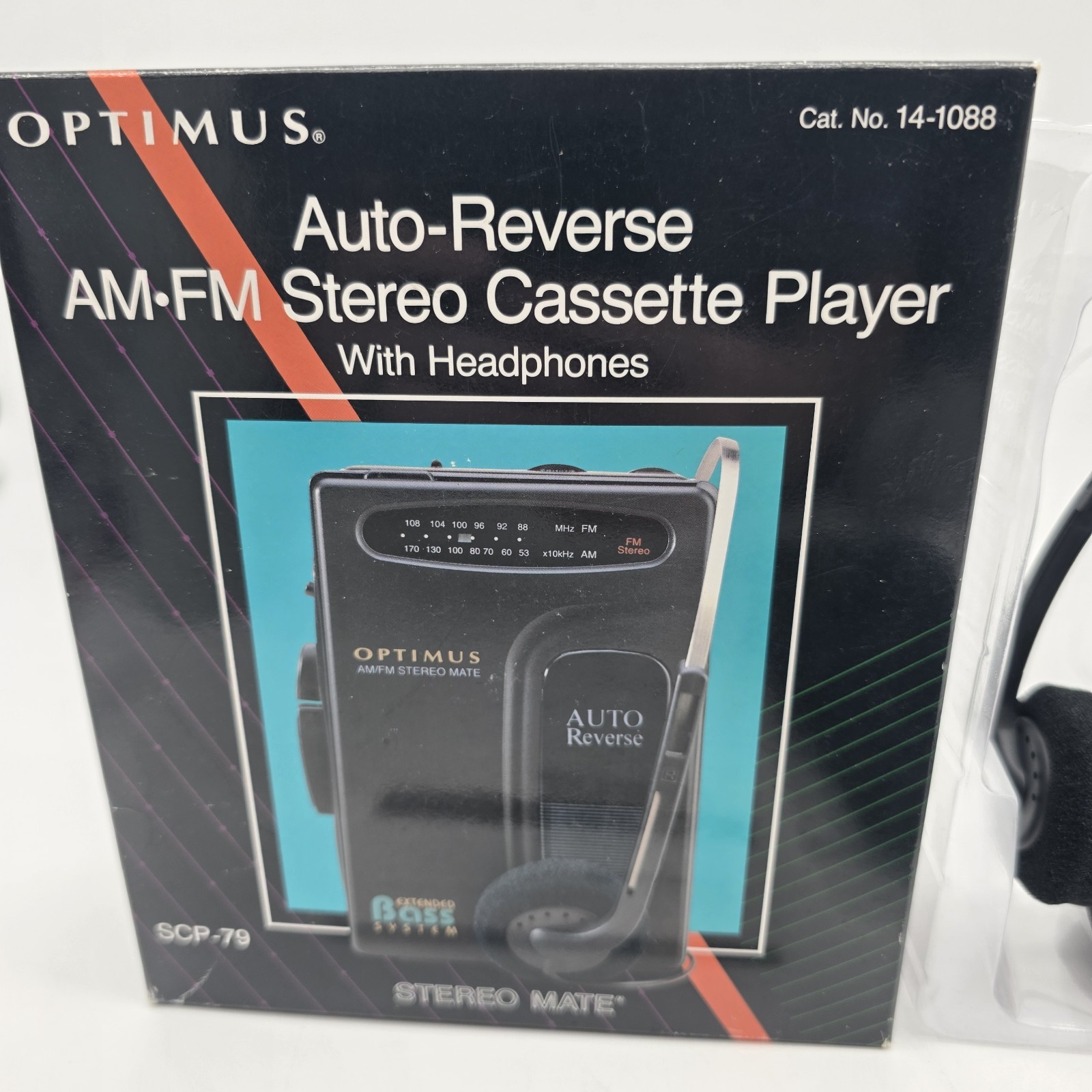 OPTIMUS SCP-79 STEREO CASSETTE TAPE PLAYER NIB Read