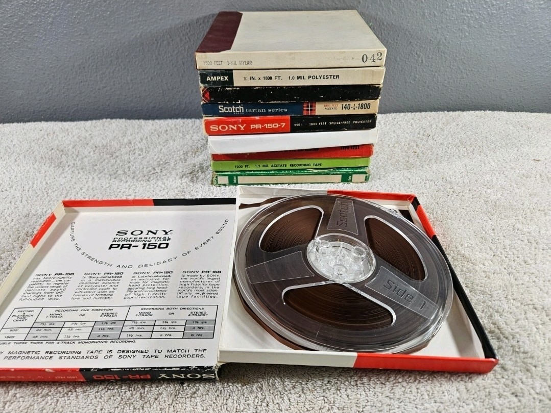 10 used Generic 7″ Reel-To-Reel Tape LOT Please Read!