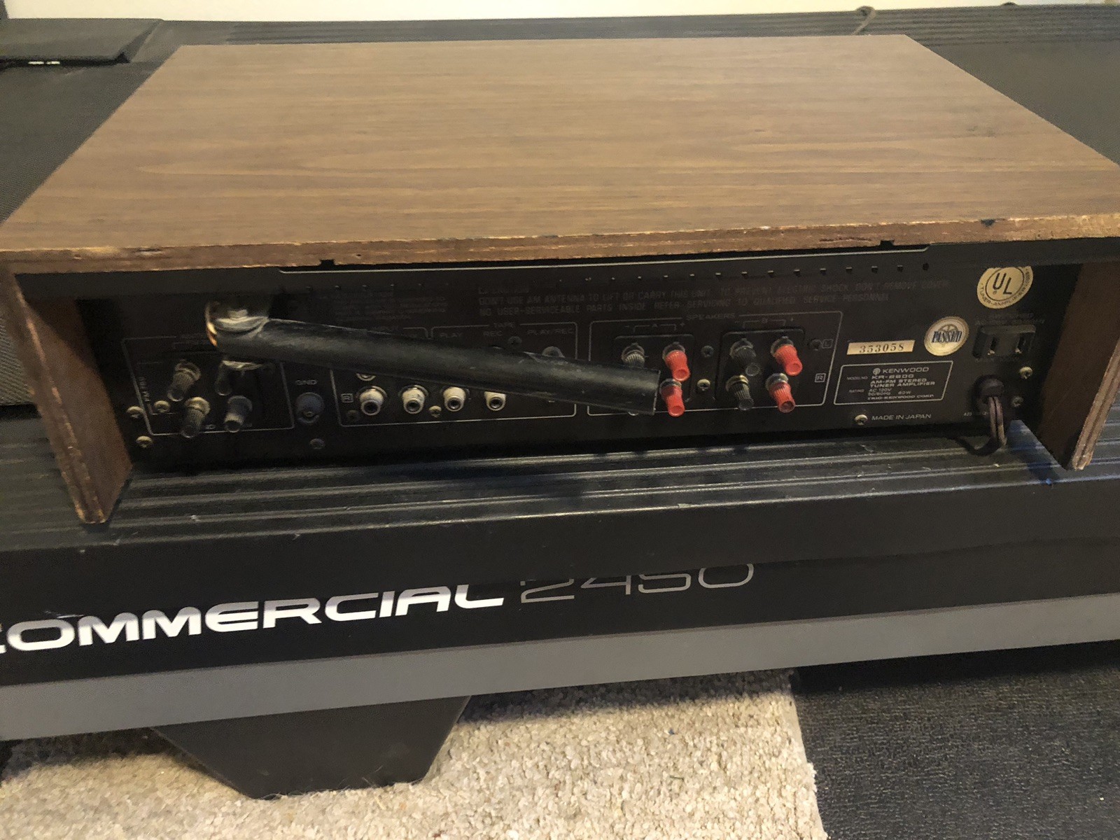 Vintage Kenwood AM/FM Stereo Receiver Model KR-2600 Working Except AUX Port