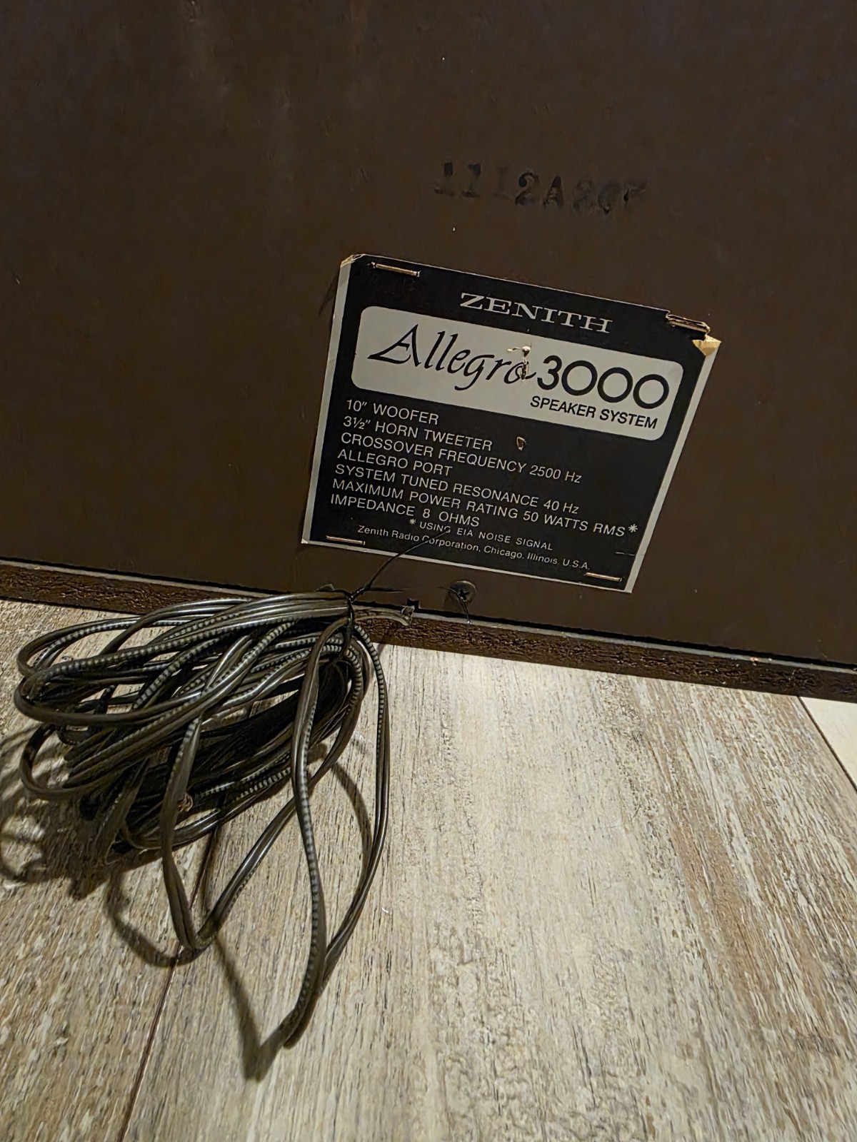 Zenith Allegro 3000 stereo speaker pair vintage 1970s excellent condition