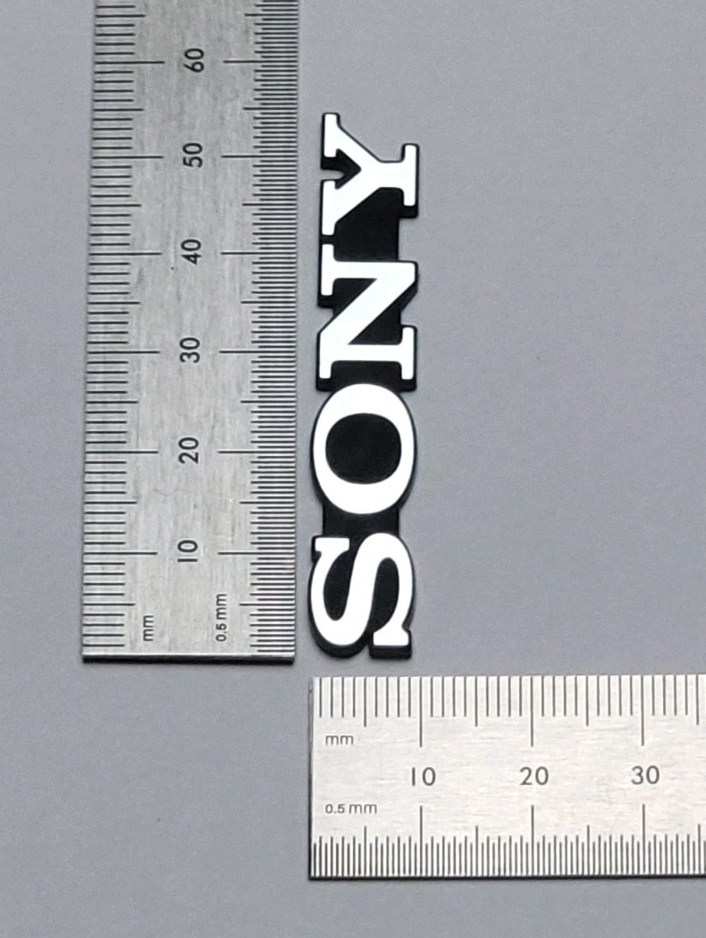 SONY PVM-2530 Badge Logo Emblem Label Custom Incised Acrylic With Adhesive