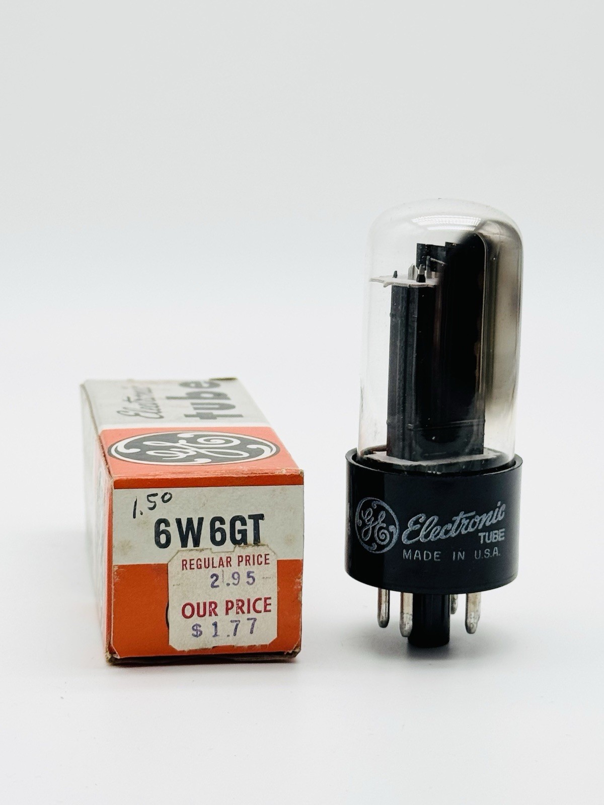 NEW Vintage NOS General Electric GE 6W6GT Black Plate Vacuum Tube J7