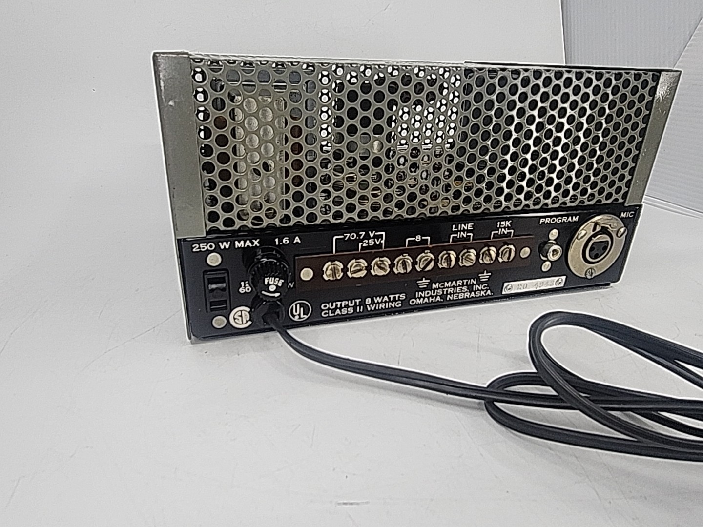 Vintage McMartin Commercial PA Amplifier Solid State 8W Mono Audio Tested