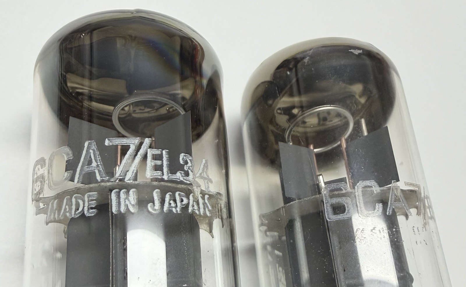 Matched Current Pair Matsushita EL34/6CA7 Tubes One Labeled Sylvania Test Strong