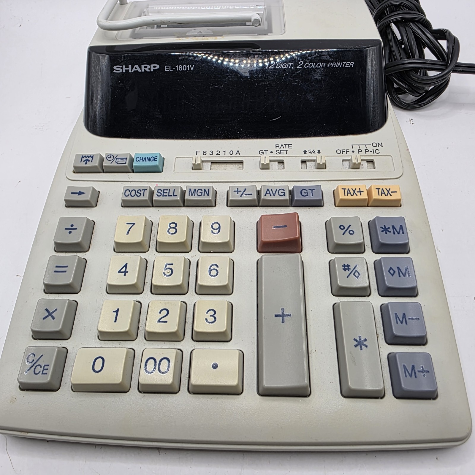 Sharp EL-1801V 12 Digit Desktop Electronic 2 Color Printer Calculator FREE S/H