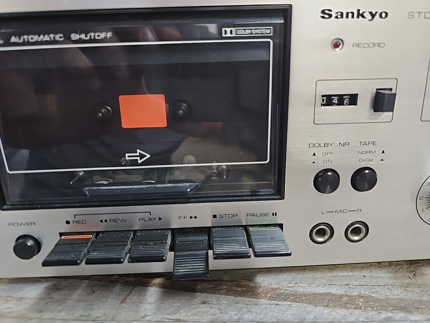 Vintage Sankyo STD-1700 Stereo Cassette Deck Working Lights