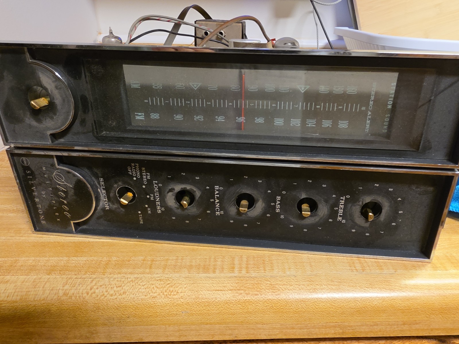 Vintage Silvertone Tube Stereo Receiver Chassis AM/FM Sears 456.54991 MCM