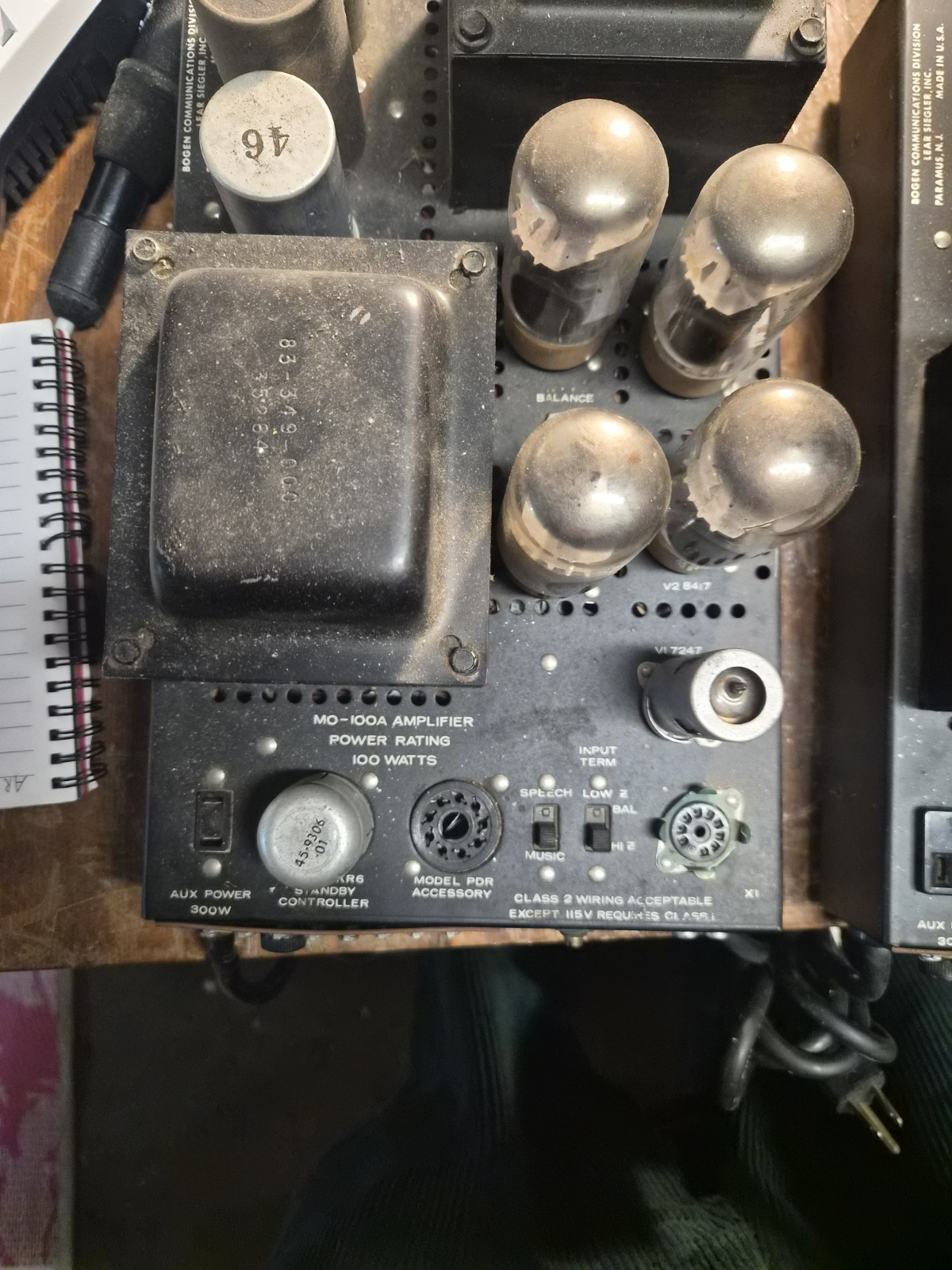 Pair Of Bogen MO-100a 100 Watt Monoblock Tube Amps, Untested, All Tubes Included
