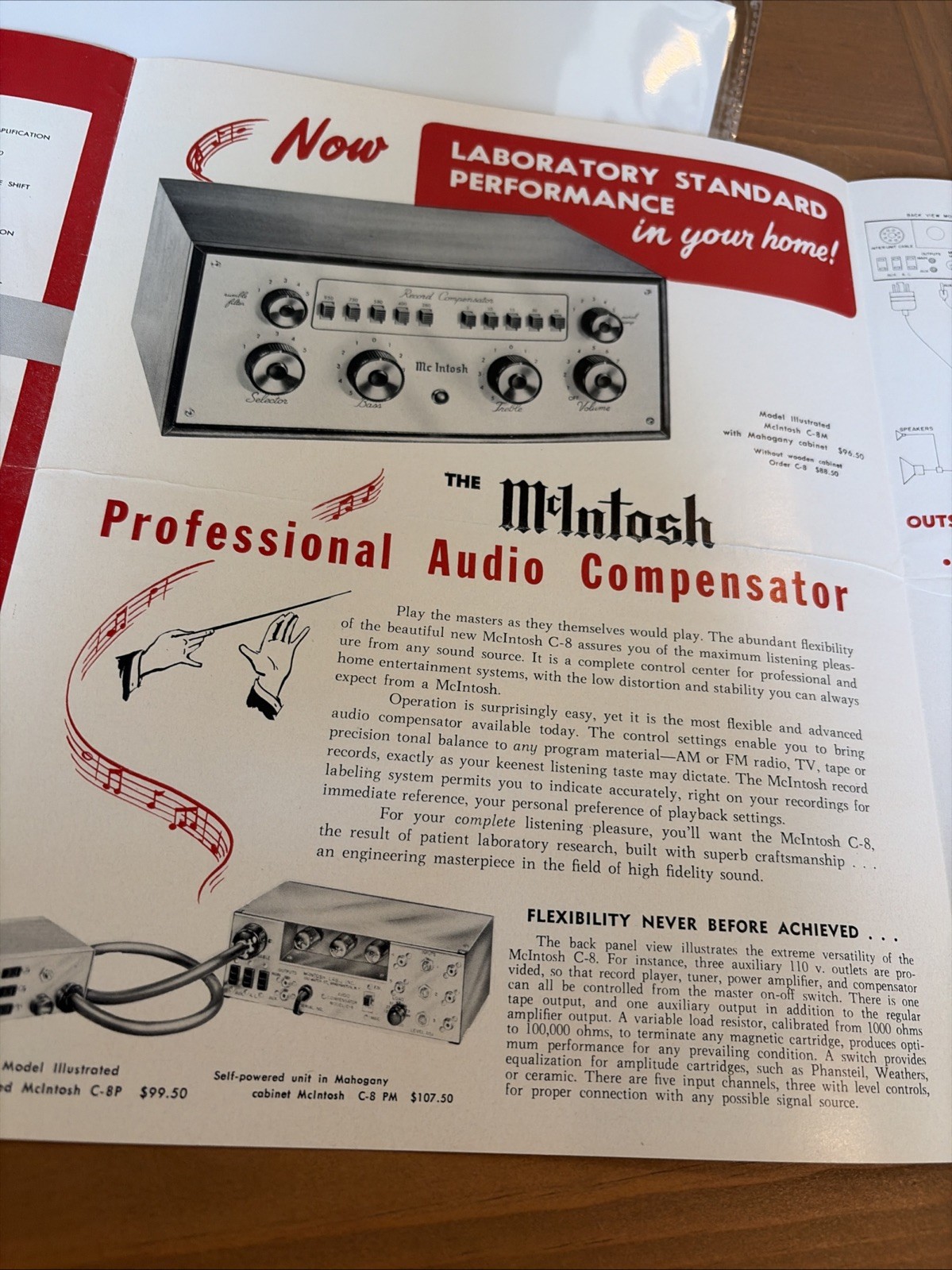 McIntosh MC 30, C 104, C8, C 8P, 50W2 Promo Literature RARE